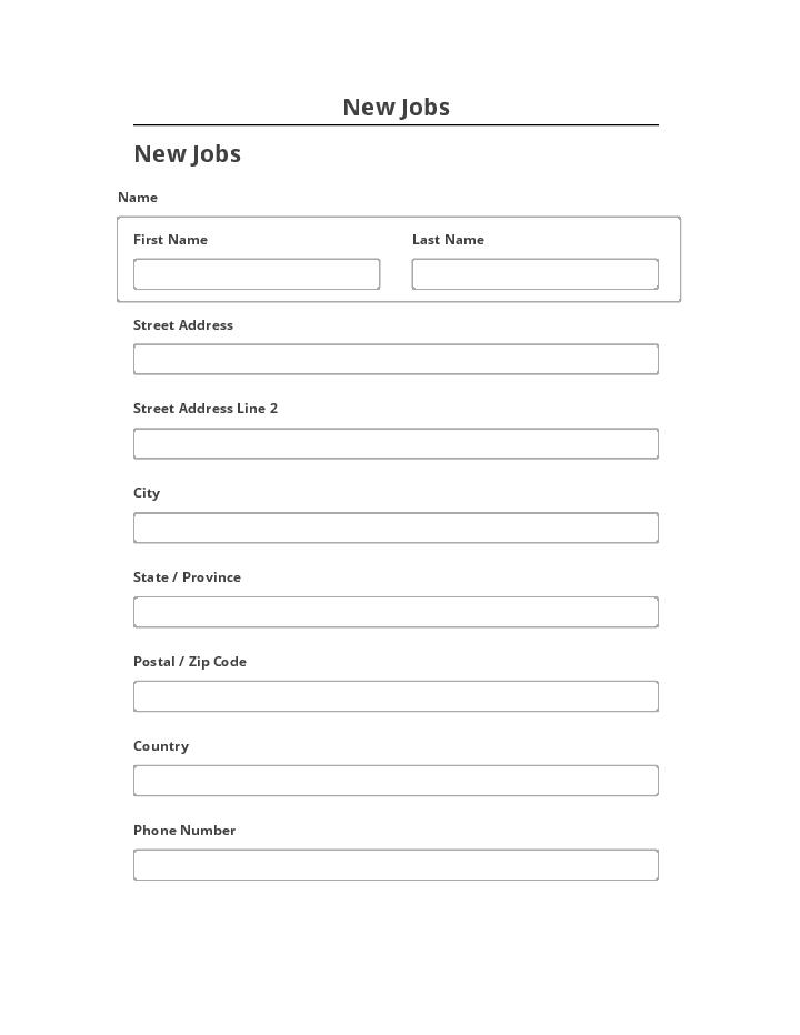 Pre-fill New Jobs from Salesforce
