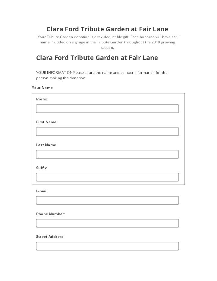 Integrate Clara Ford Tribute Garden at Fair Lane with Netsuite