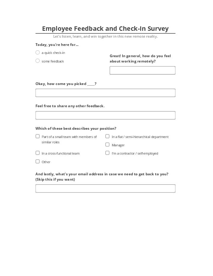 Incorporate Employee Feedback and Check-In Survey in Netsuite