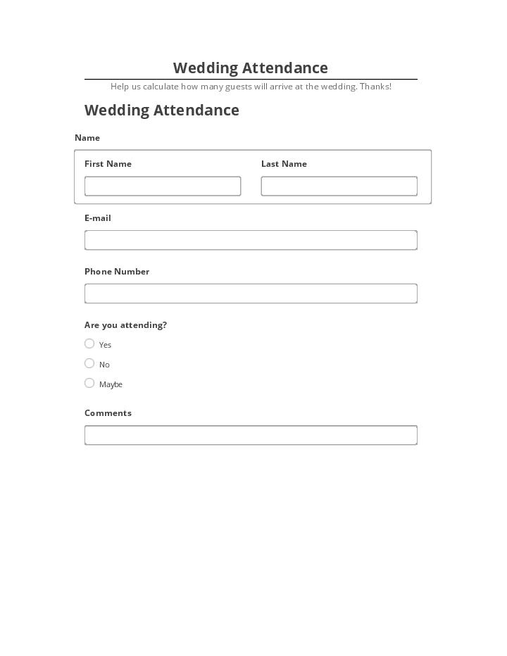 Extract Wedding Attendance from Salesforce
