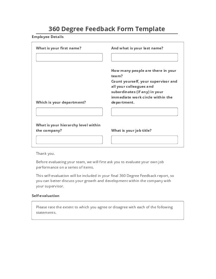Integrate 360 Degree Feedback Form Template with Microsoft Dynamics