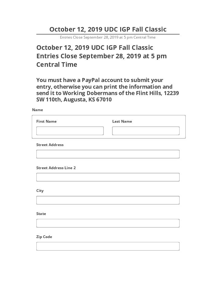 Archive October 12, 2019 UDC IGP Fall Classic to Netsuite
