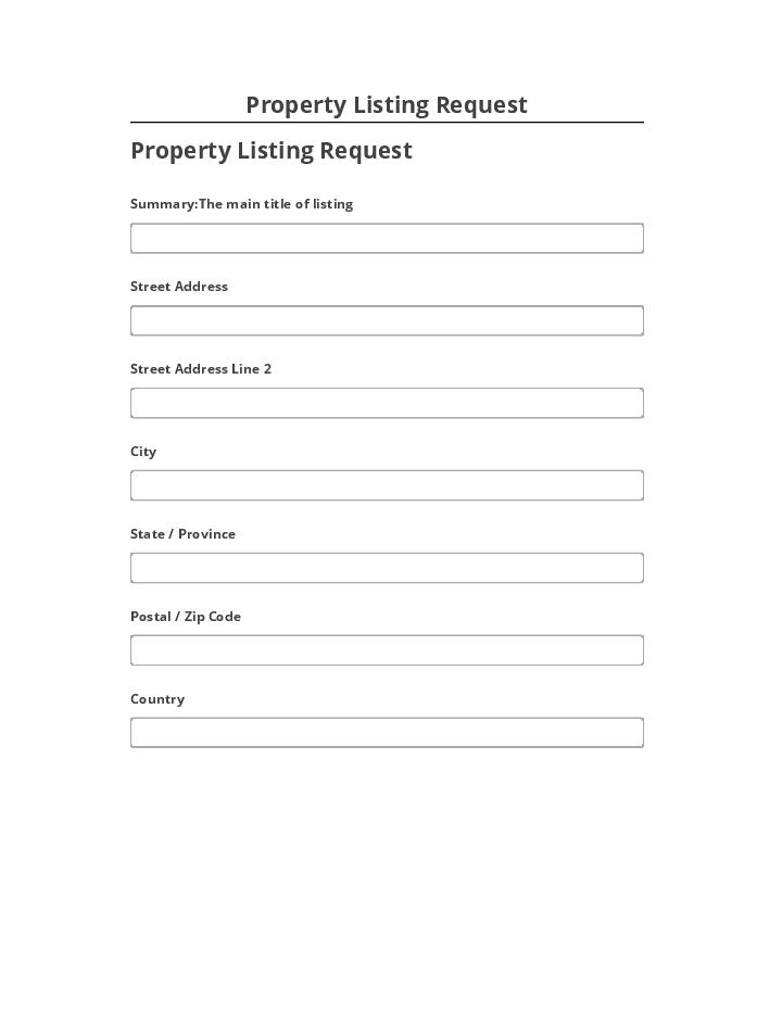 Manage Property Listing Request in Netsuite