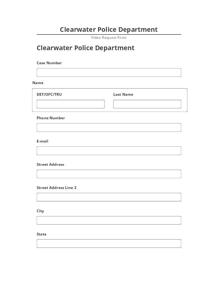 Pre-fill Clearwater Police Department from Microsoft Dynamics