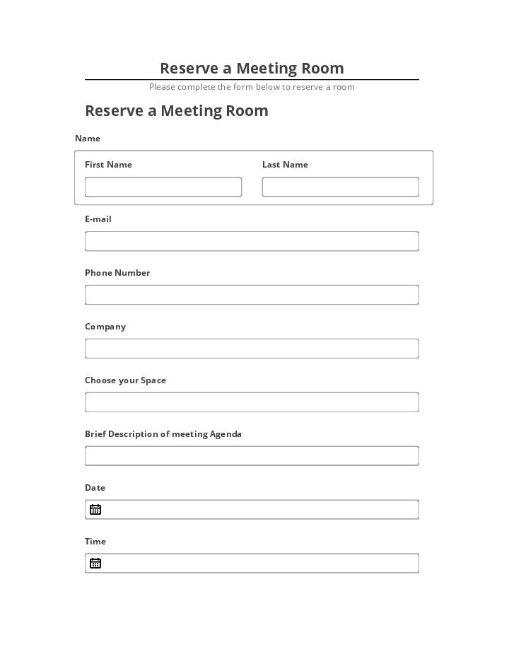 Pre-fill Reserve a Meeting Room