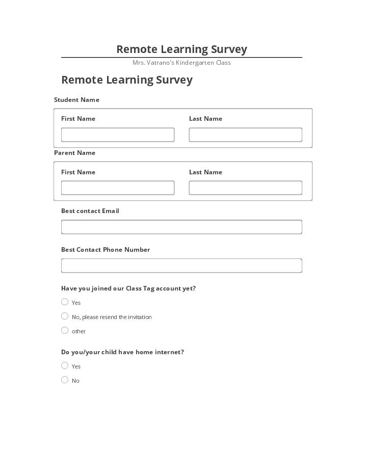 Update Remote Learning Survey from Netsuite
