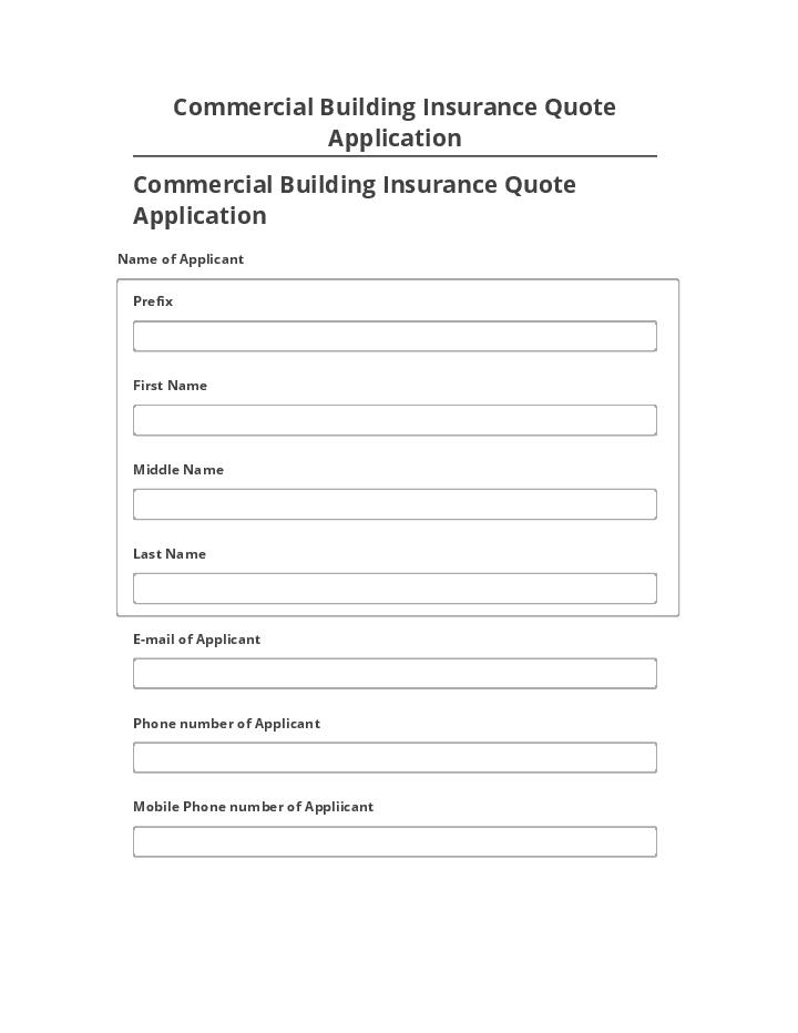 Automate Commercial Building Insurance Quote Application in Netsuite