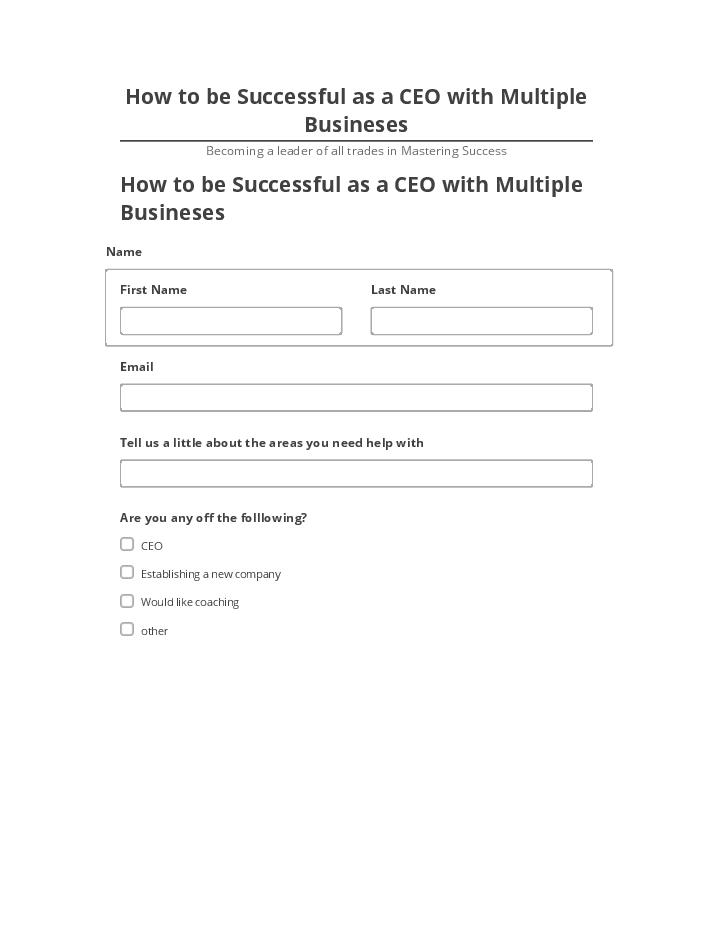 Synchronize How to be Successful as a CEO with Multiple Busineses with Salesforce