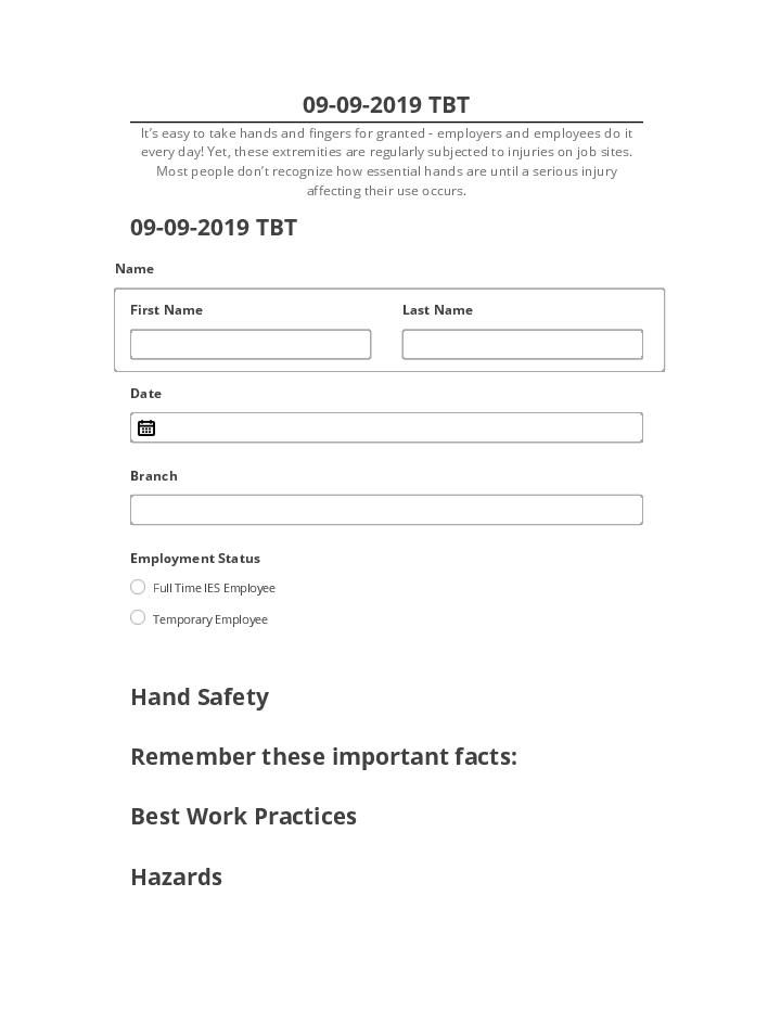 Incorporate 09-09-2019 TBT in Microsoft Dynamics
