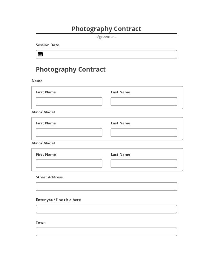 Arrange Photography Contract in Netsuite