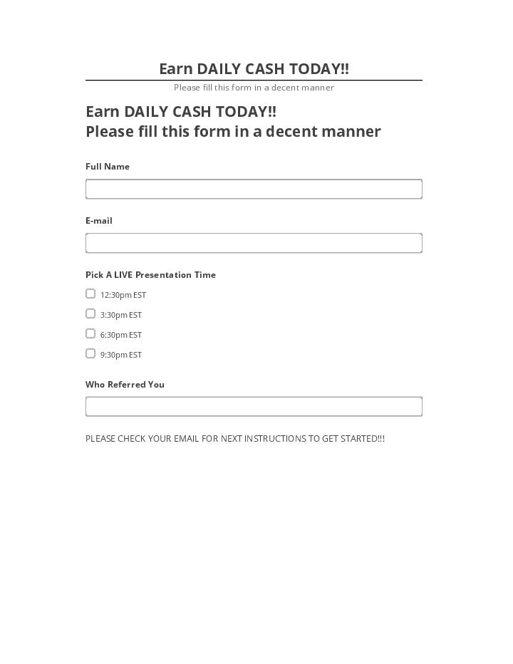 Pre-fill Earn DAILY CASH TODAY!! from Netsuite
