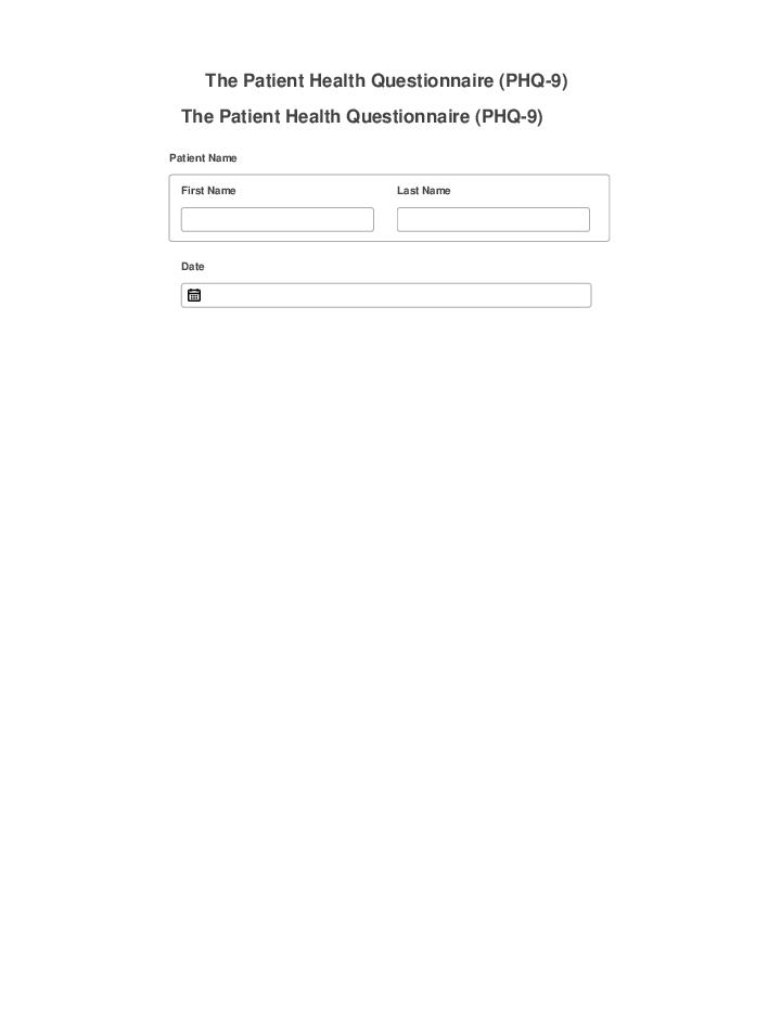 Pre-fill The Patient Health Questionnaire (PHQ-9) from Salesforce