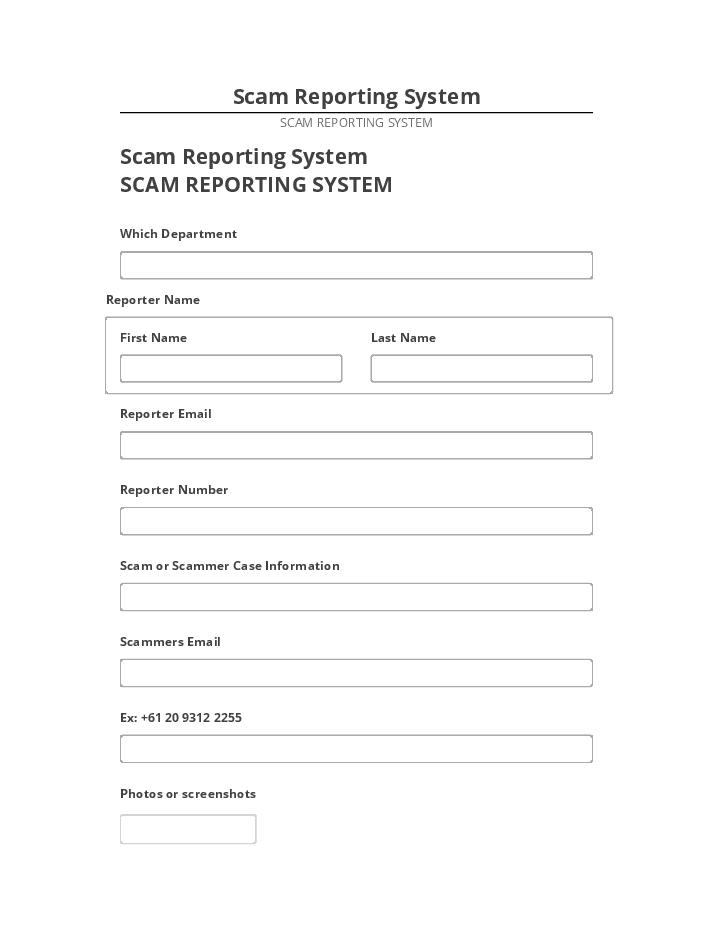 Arrange Scam Reporting System in Microsoft Dynamics