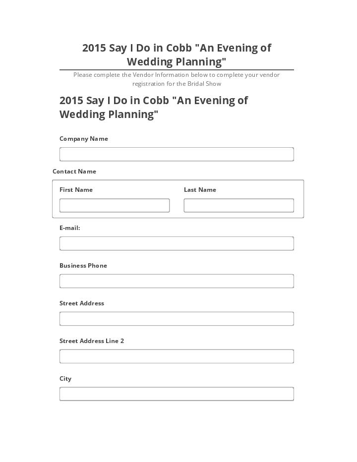 Integrate 2015 Say I Do in Cobb "An Evening of Wedding Planning" with Microsoft Dynamics