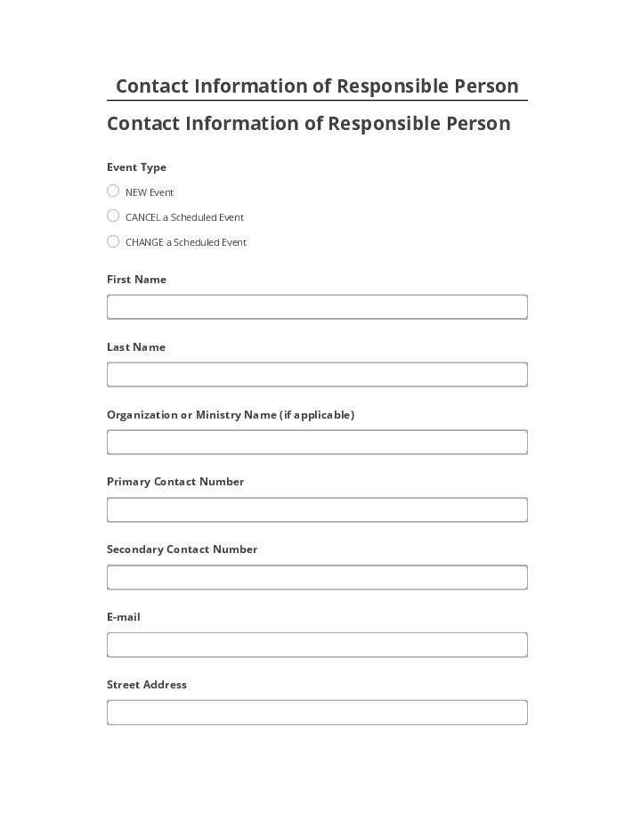 Extract Contact Information of Responsible Person