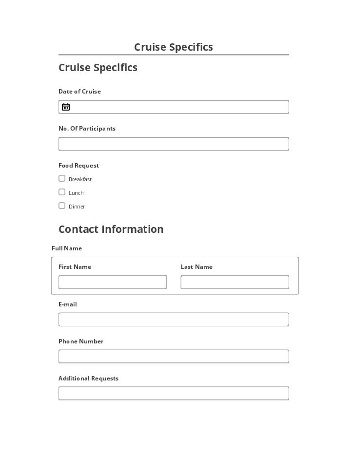Integrate Cruise Specifics