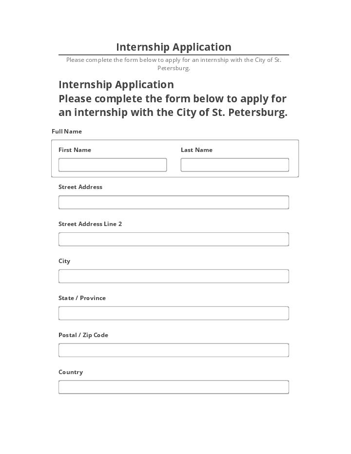 Extract Internship Application from Salesforce