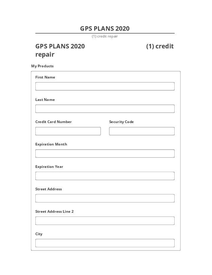 Arrange GPS PLANS 2020 in Salesforce