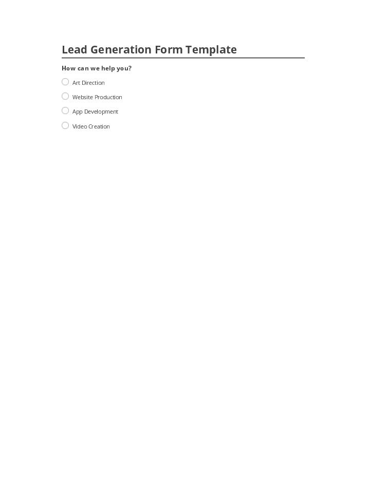 Update Lead Generation Form Template from Microsoft Dynamics