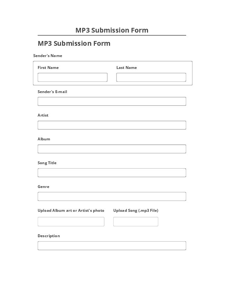Incorporate MP3 Submission Form in Salesforce