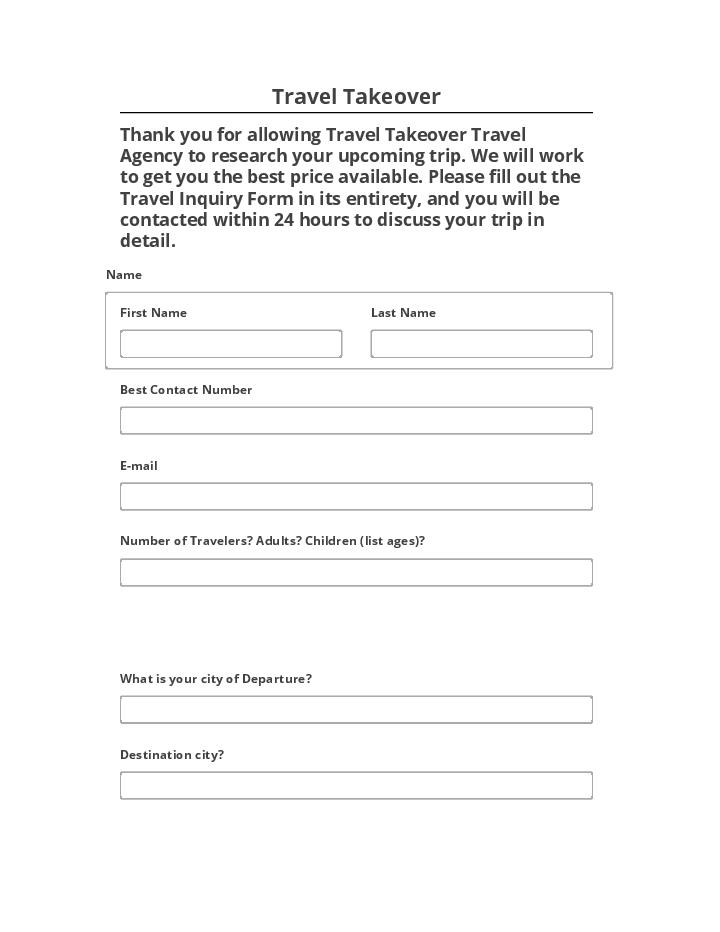 Pre-fill Travel Takeover from Microsoft Dynamics