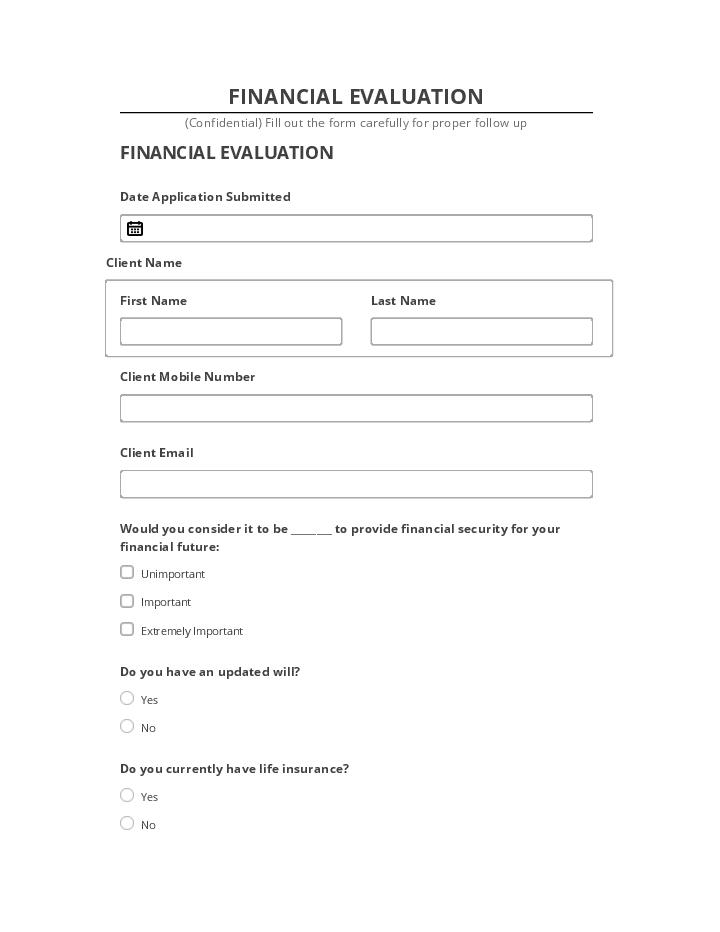 Synchronize FINANCIAL EVALUATION with Netsuite