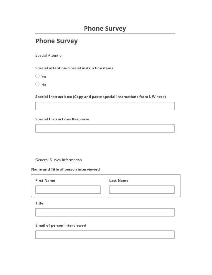 Incorporate Phone Survey in Salesforce