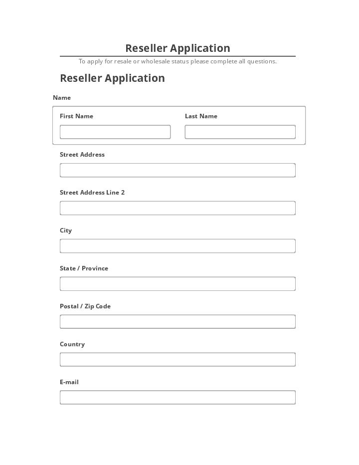Manage Reseller Application