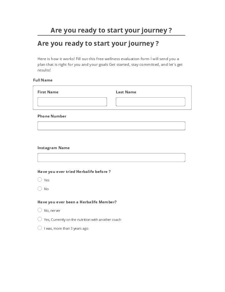 Extract Are you ready to start your journey ? from Microsoft Dynamics