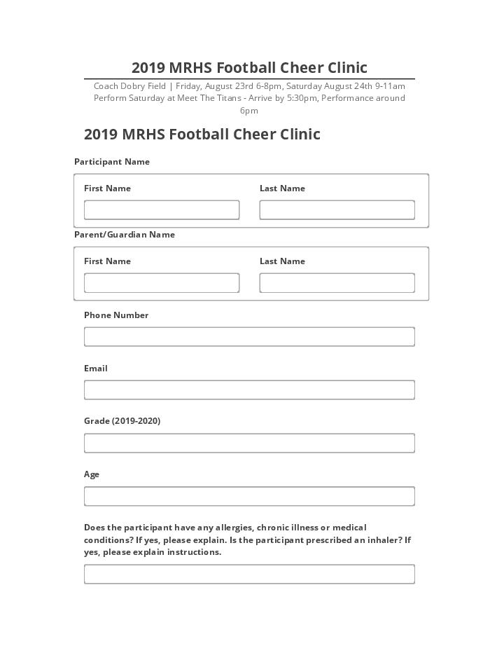Archive 2019 MRHS Football Cheer Clinic
