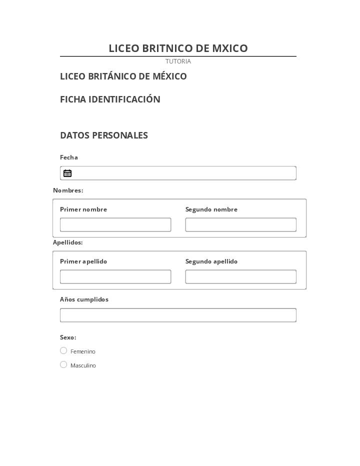 Arrange LICEO BRITNICO DE MXICO in Salesforce