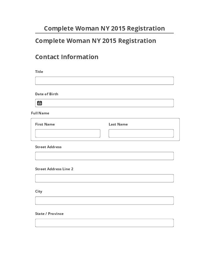Manage Complete Woman NY 2015 Registration