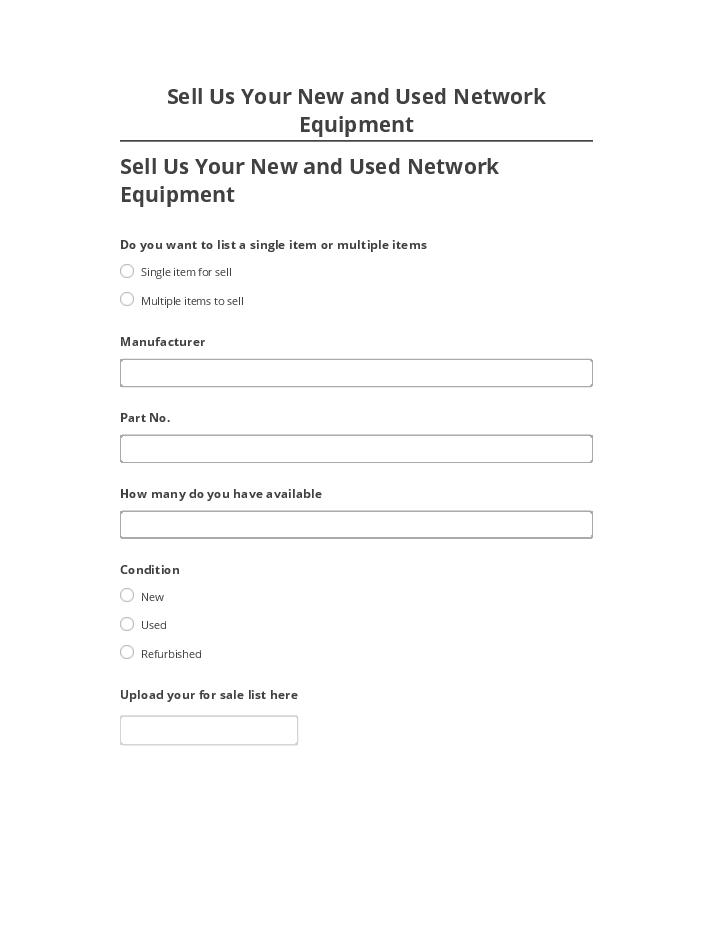 Automate Sell Us Your New and Used Network Equipment in Salesforce