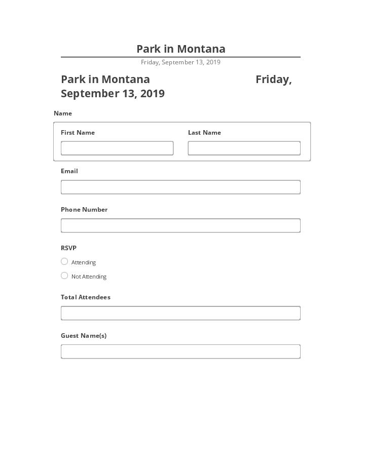Update Park in Montana from Microsoft Dynamics