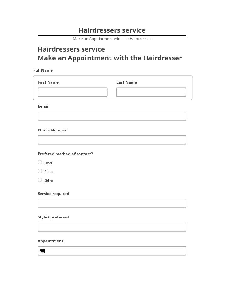 Synchronize Hairdressers service with Salesforce