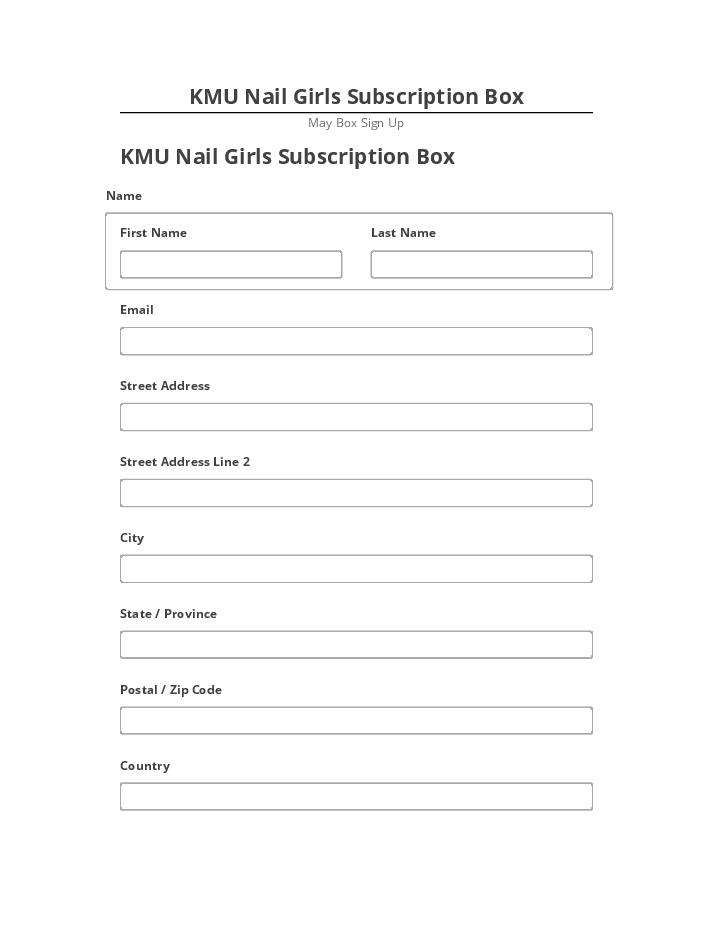 Export KMU Nail Girls Subscription Box to Netsuite