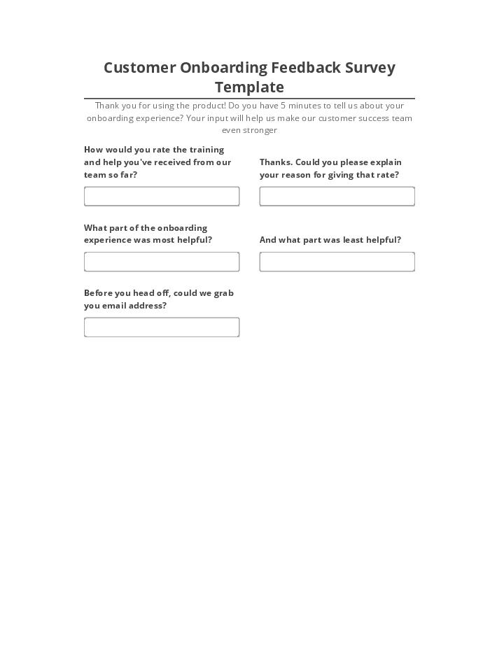 Automate Customer Onboarding Feedback Survey Template