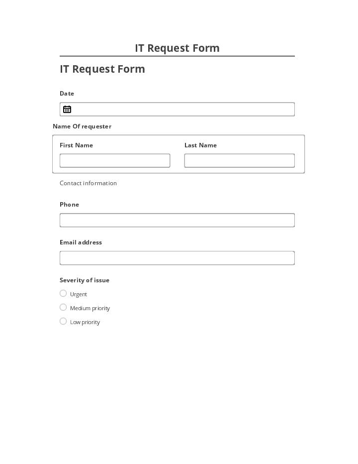 Incorporate IT Request Form in Microsoft Dynamics