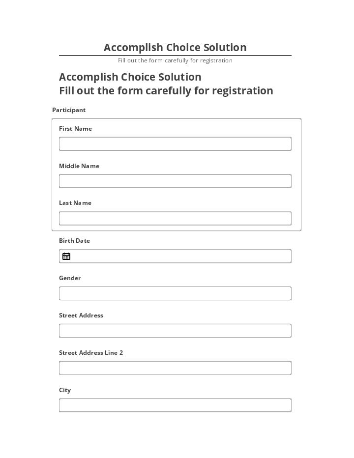 Archive Accomplish Choice Solution to Salesforce