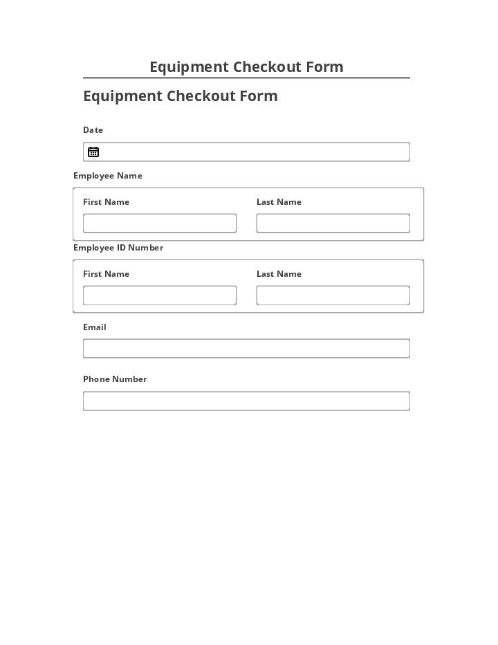 Archive Equipment Checkout Form