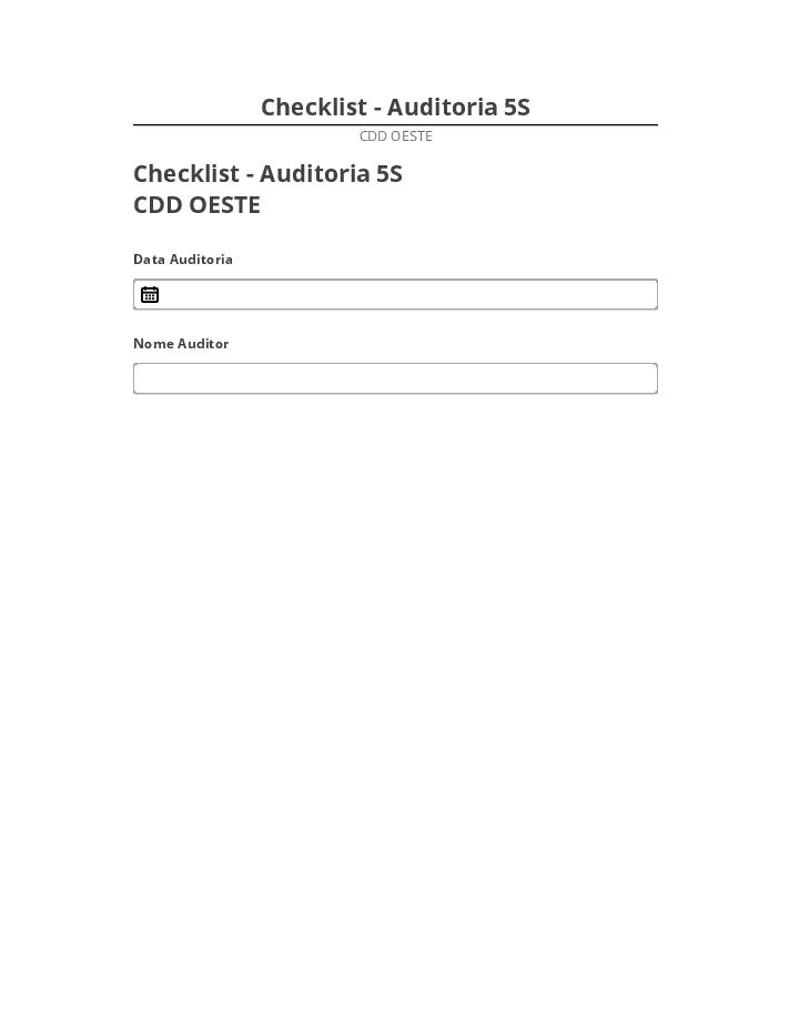 Export Checklist - Auditoria 5S to Microsoft Dynamics
