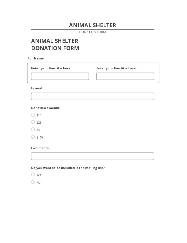 Pre-fill ANIMAL SHELTER from Microsoft Dynamics