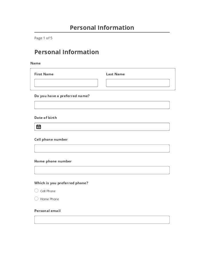 Pre-fill Personal Information from Salesforce