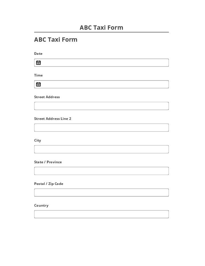 Integrate ABC Taxi Form with Salesforce