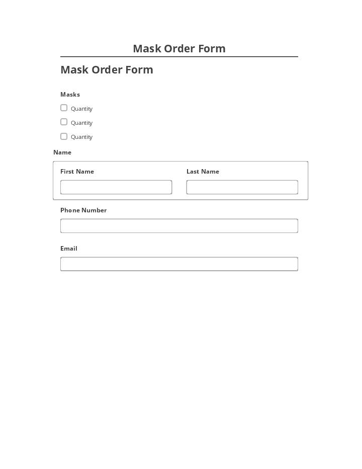 Update Mask Order Form from Microsoft Dynamics