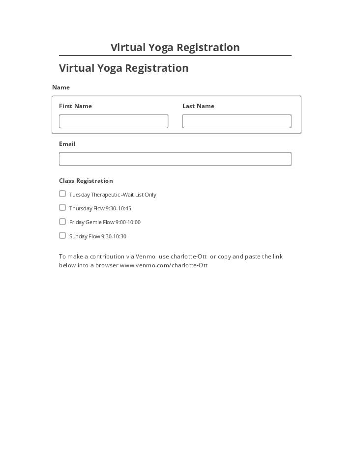 Synchronize Virtual Yoga Registration with Netsuite