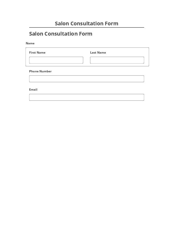 Integrate Salon Consultation Form