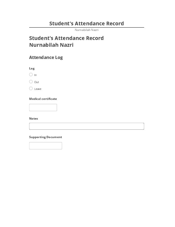 Arrange Student's Attendance Record