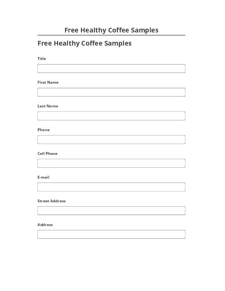 Pre-fill Free Healthy Coffee Samples from Microsoft Dynamics