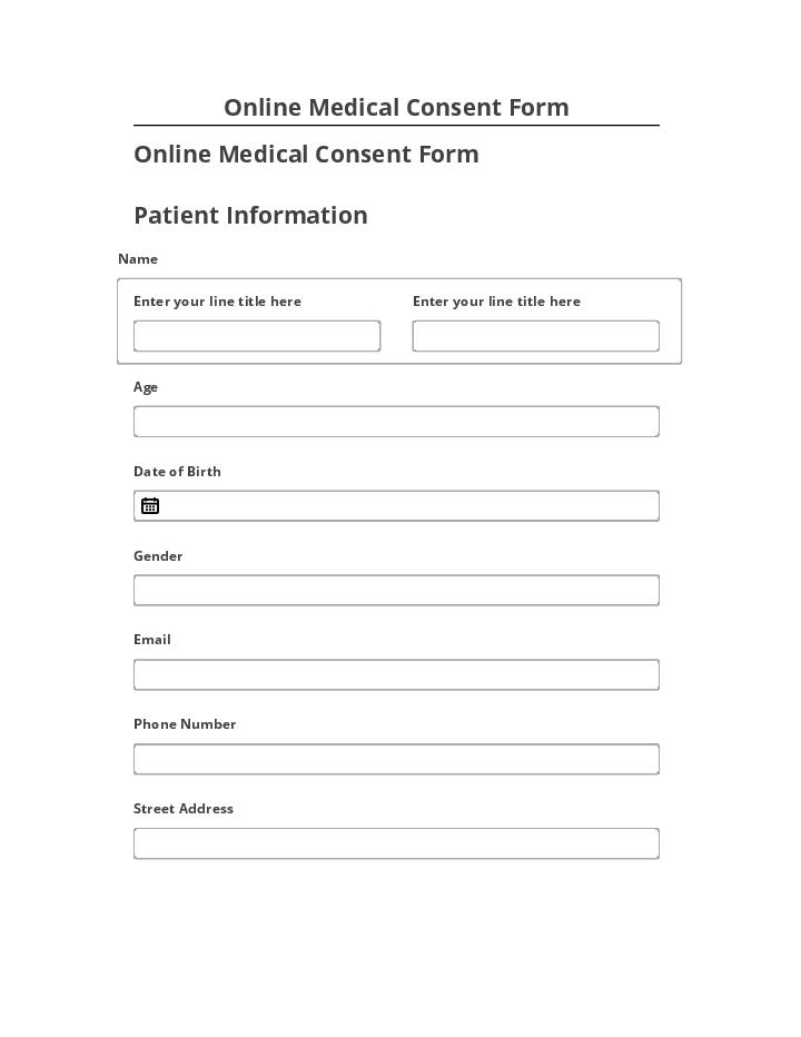 Pre-fill Online Medical Consent Form from Netsuite